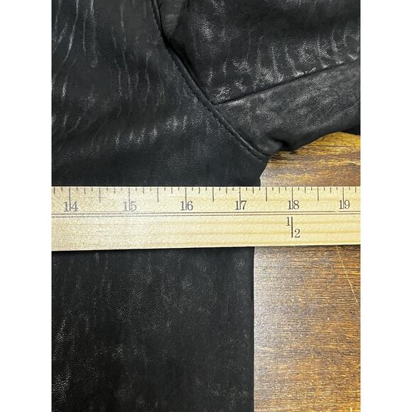 Sardar London Leather Jacket Womens Small Black Double Breasted Military England - Picture 10 of 16